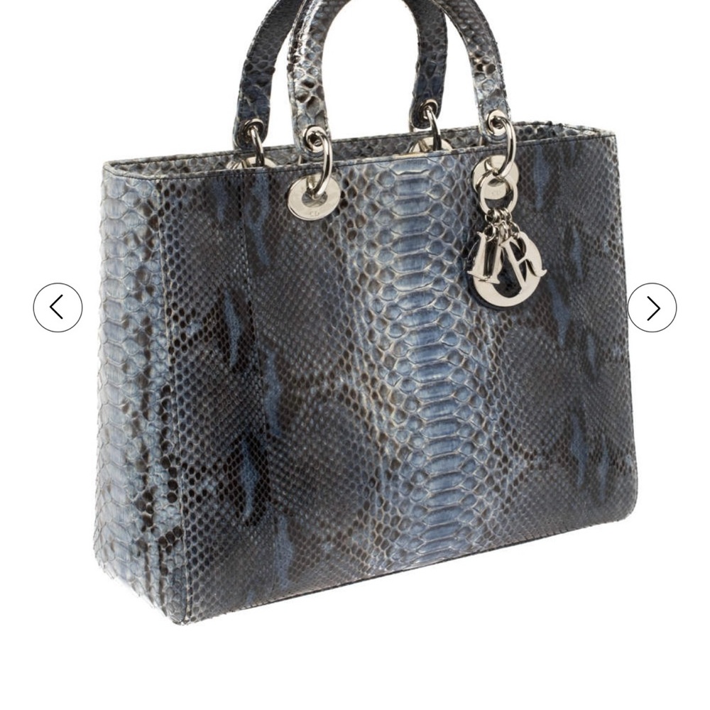 Dior Blue Python Shoulder Bag - Picture 6 of 8